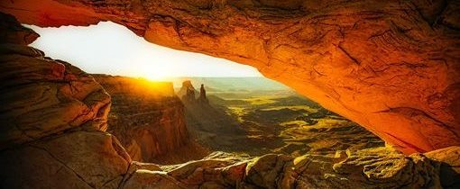 Picture of sunlight shining into a cave